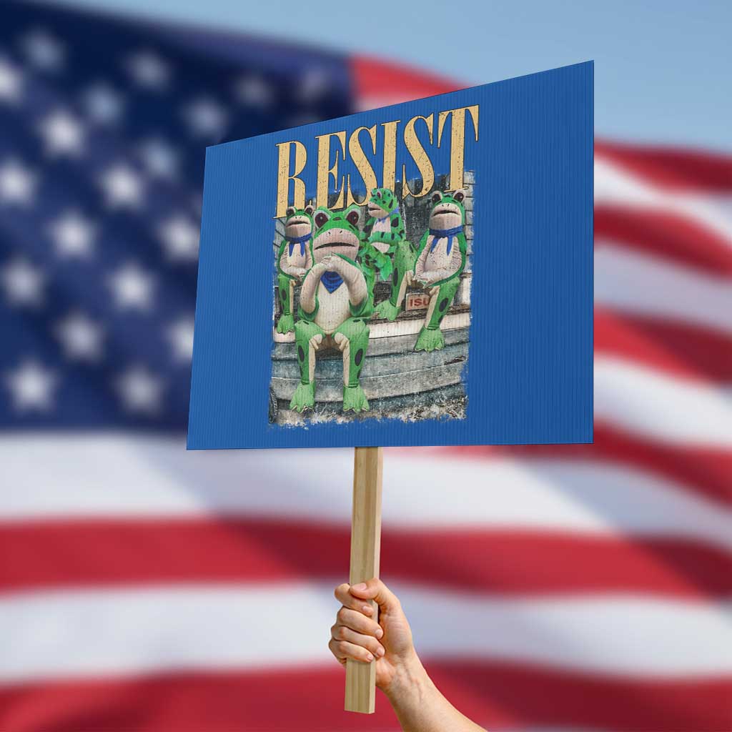 Portland Frog Resist Protest Protest Sign 80s Frogs Deportation Resistance - Wonder Print Shop
