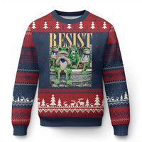 Portland Frog Resist Protest Ugly Christmas Sweater 80s Frogs Deportation Resistance - Wonder Print Shop