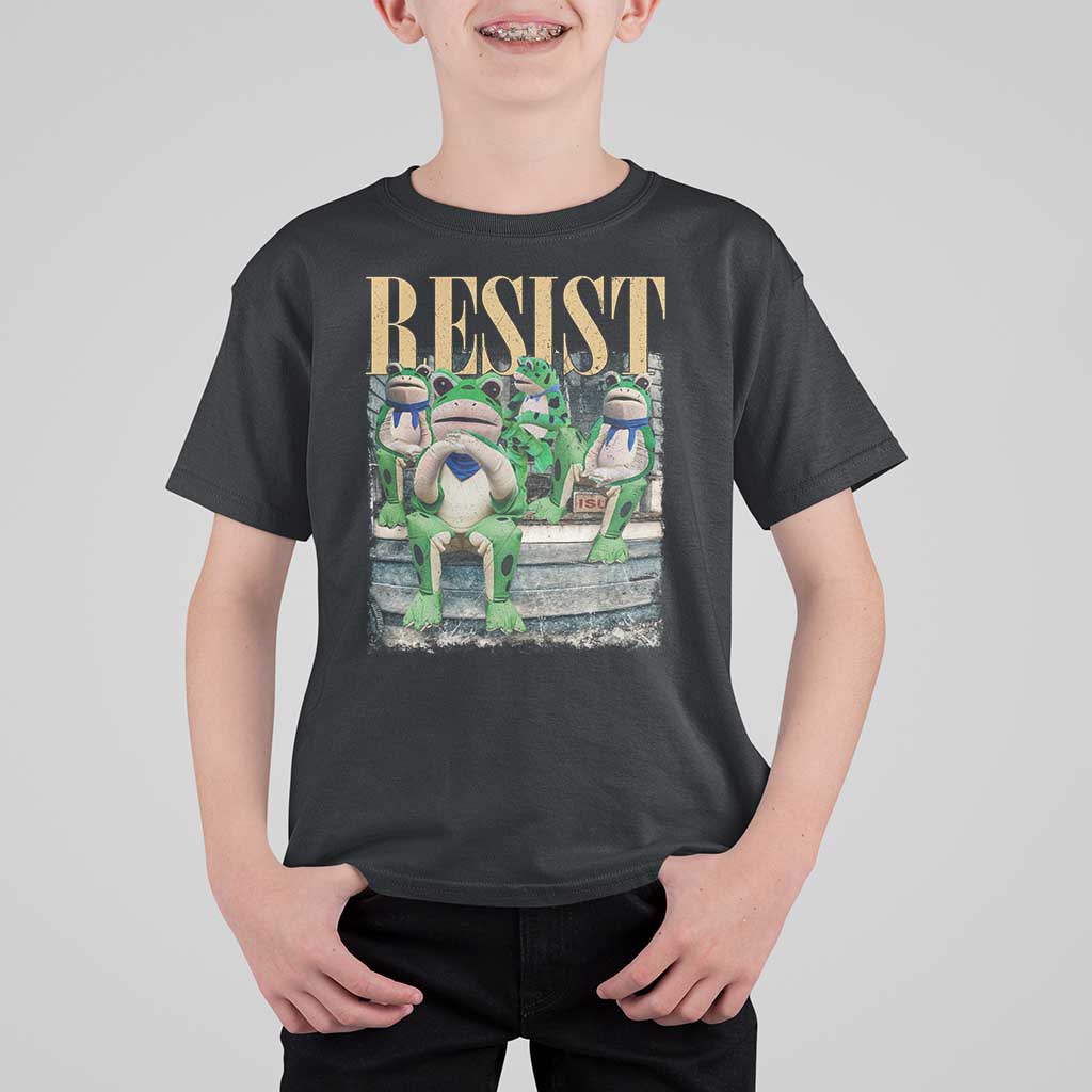 Portland Frog Resist Protest T Shirt For Kid 80s Frogs Deportation Resistance - Wonder Print Shop