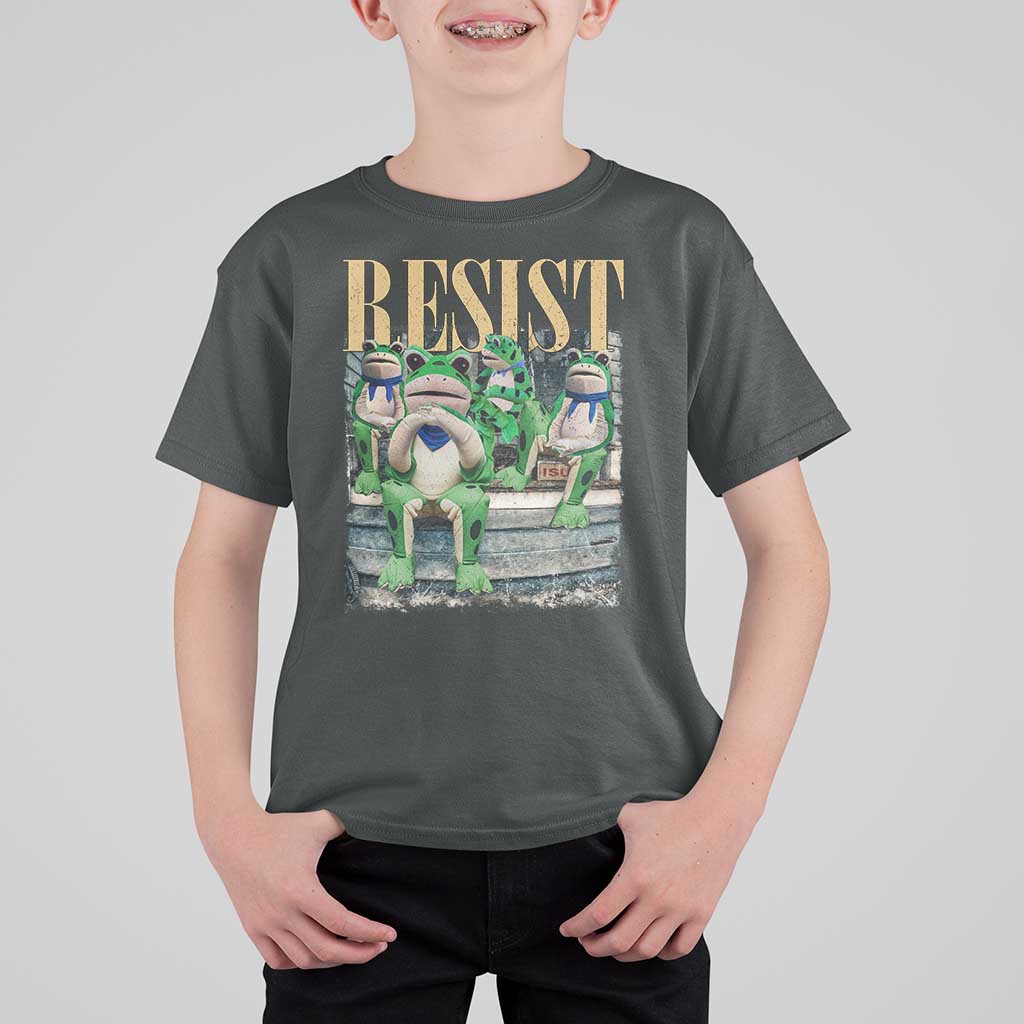 Portland Frog Resist Protest T Shirt For Kid 80s Frogs Deportation Resistance - Wonder Print Shop