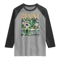 Portland Frog Resist Protest Raglan Shirt 80s Frogs Deportation Resistance - Wonder Print Shop