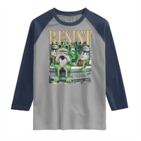 Portland Frog Resist Protest Raglan Shirt 80s Frogs Deportation Resistance - Wonder Print Shop