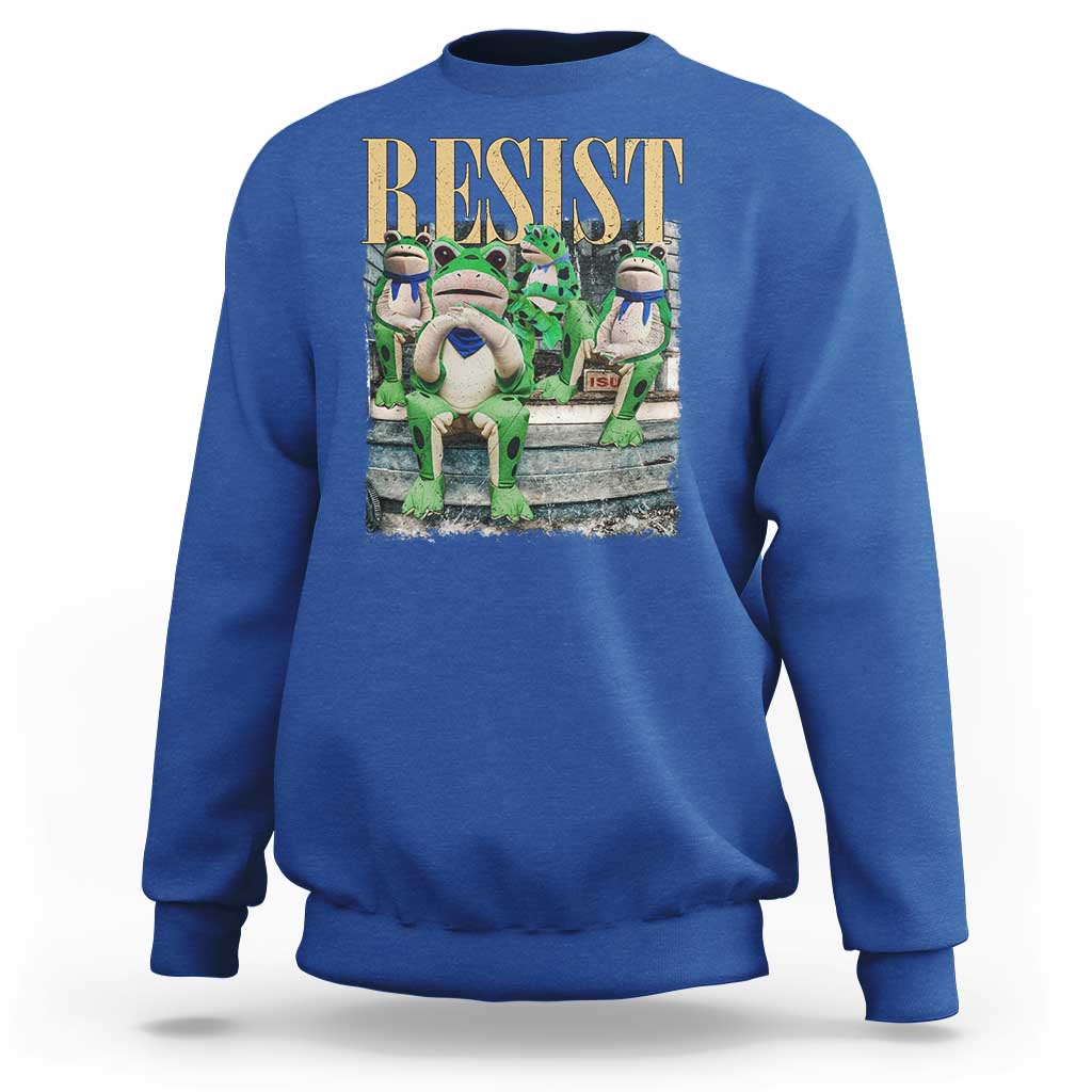 Portland Frog Resist Protest Sweatshirt 80s Frogs Deportation Resistance - Wonder Print Shop
