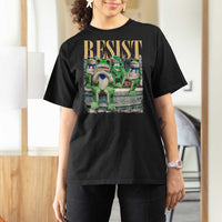 Portland Frog Resist Protest T Shirt For Women 80s Frogs Deportation Resistance - Wonder Print Shop