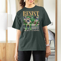 Portland Frog Resist Protest T Shirt For Women 80s Frogs Deportation Resistance - Wonder Print Shop