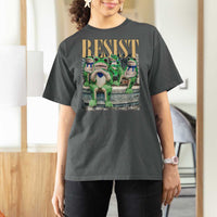 Portland Frog Resist Protest T Shirt For Women 80s Frogs Deportation Resistance - Wonder Print Shop