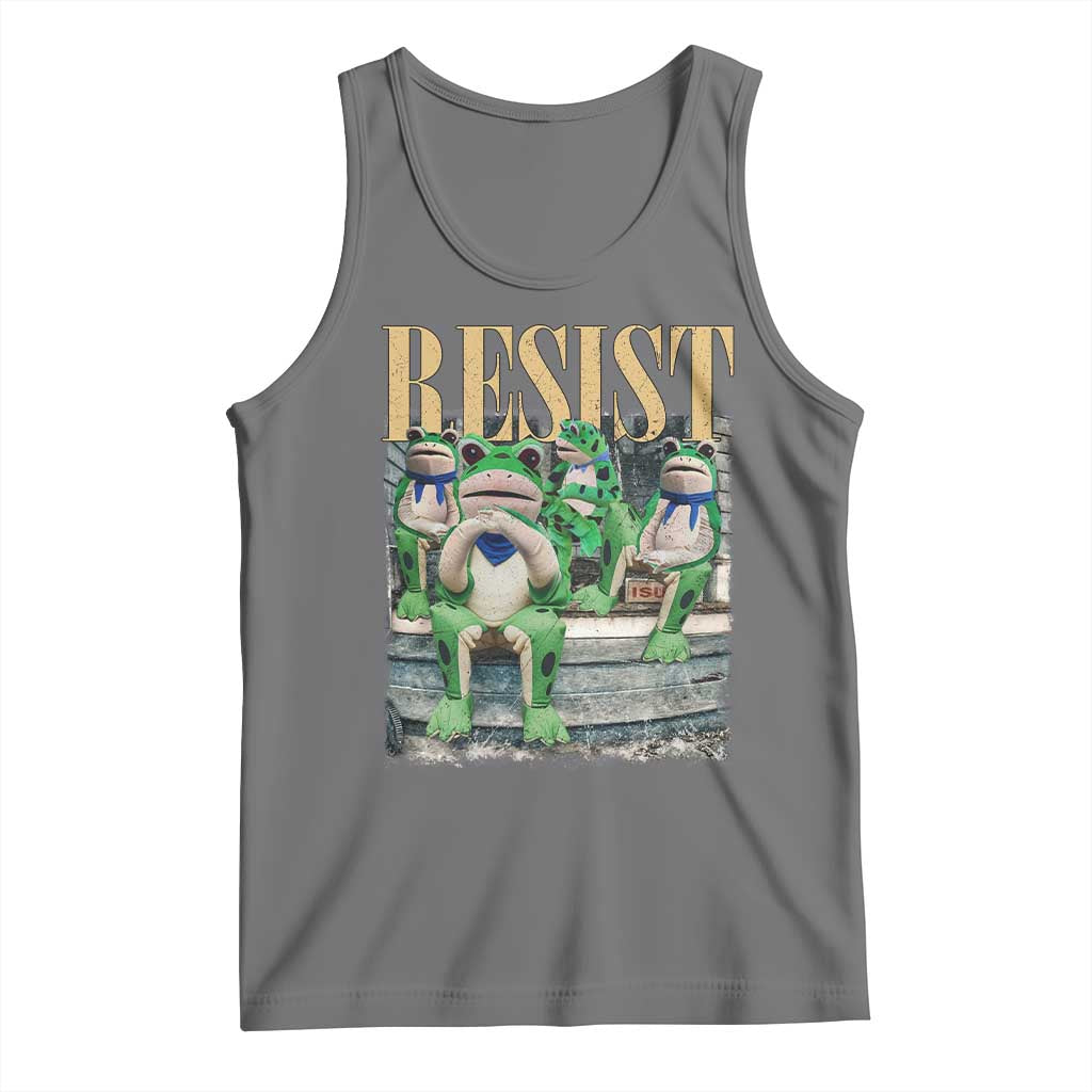 Portland Frog Resist Protest Tank Top 80s Frogs Deportation Resistance - Wonder Print Shop