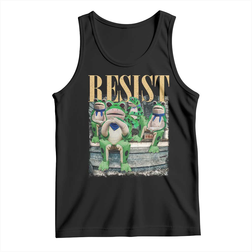 Portland Frog Resist Protest Tank Top 80s Frogs Deportation Resistance - Wonder Print Shop