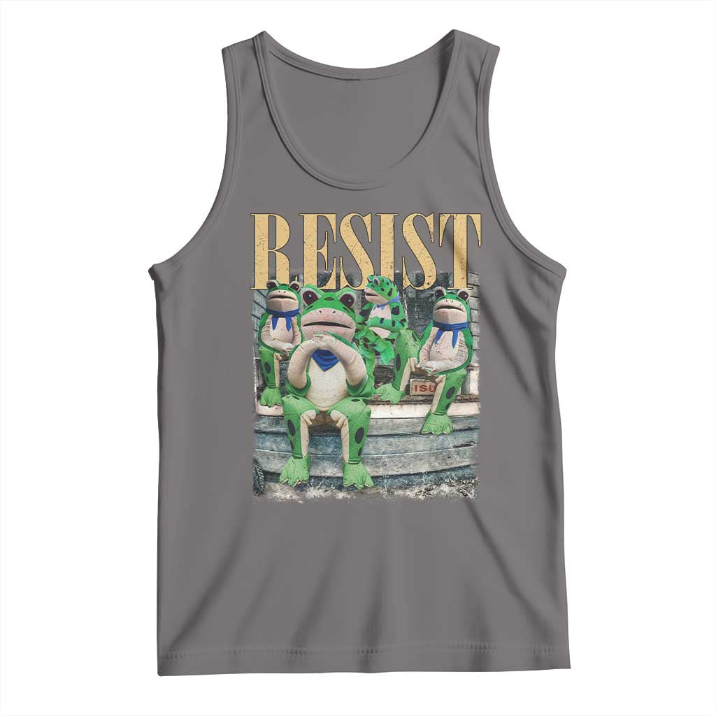 Portland Frog Resist Protest Tank Top 80s Frogs Deportation Resistance - Wonder Print Shop