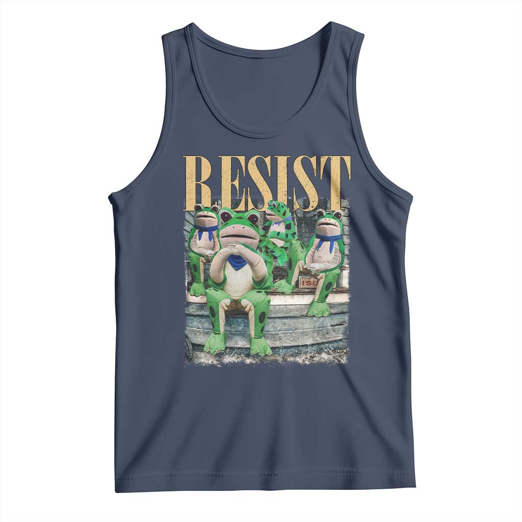 Portland Frog Resist Protest Tank Top 80s Frogs Deportation Resistance - Wonder Print Shop