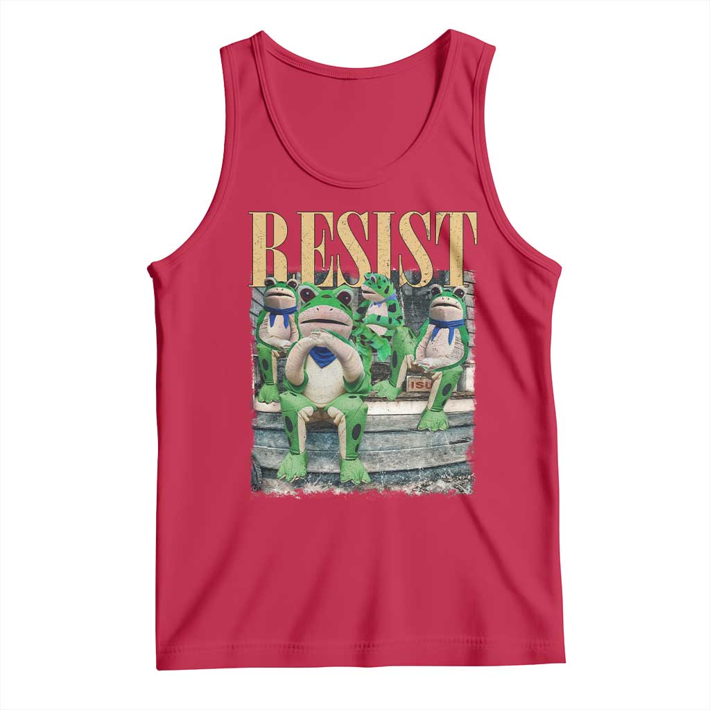 Portland Frog Resist Protest Tank Top 80s Frogs Deportation Resistance - Wonder Print Shop