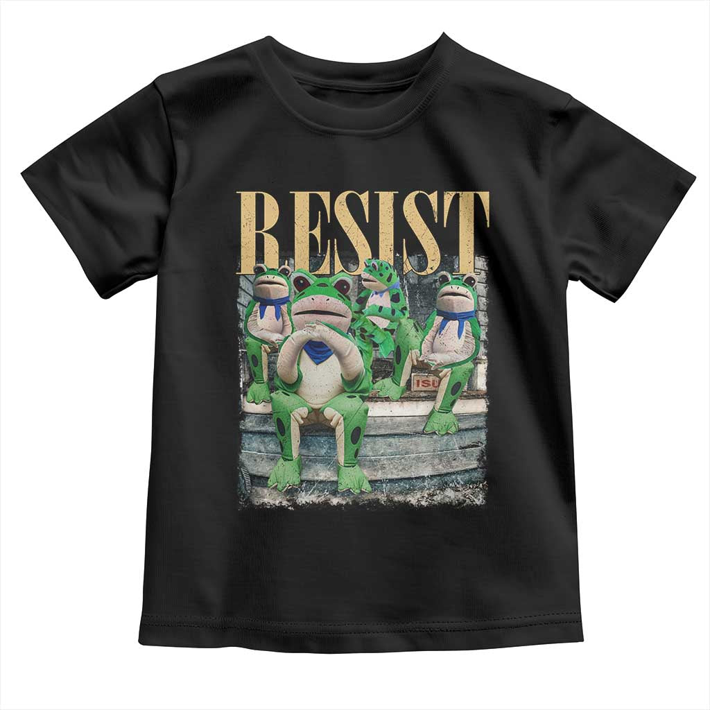 Portland Frog Resist Protest Toddler T Shirt 80s Frogs Deportation Resistance - Wonder Print Shop