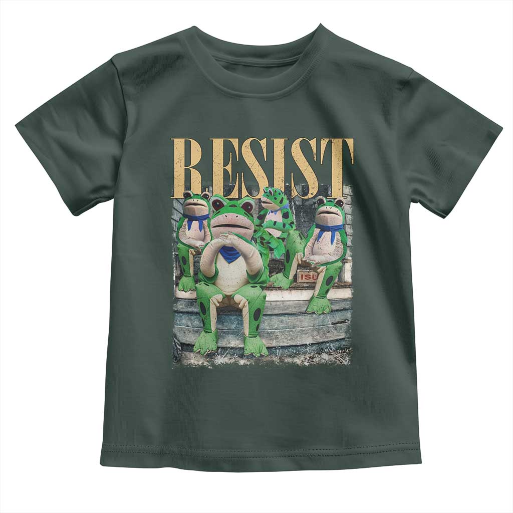 Portland Frog Resist Protest Toddler T Shirt 80s Frogs Deportation Resistance - Wonder Print Shop