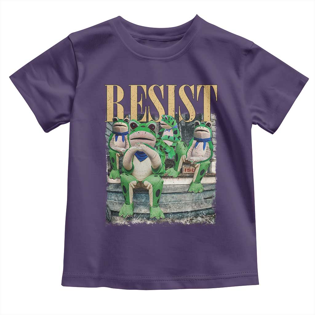 Portland Frog Resist Protest Toddler T Shirt 80s Frogs Deportation Resistance - Wonder Print Shop