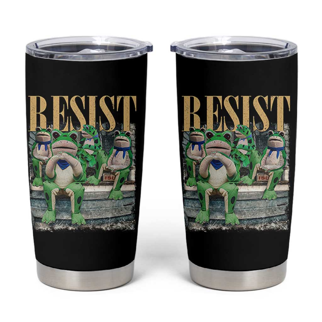 Portland Frog Resist Protest Tumbler Cup 80s Frogs Deportation Resistance - Wonder Print Shop