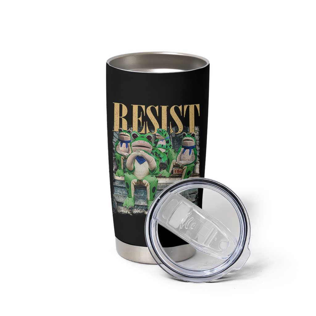 Portland Frog Resist Protest Tumbler Cup 80s Frogs Deportation Resistance - Wonder Print Shop