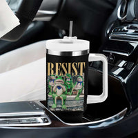 Portland Frog Resist Protest Tumbler With Handle 80s Frogs Deportation Resistance - Wonder Print Shop