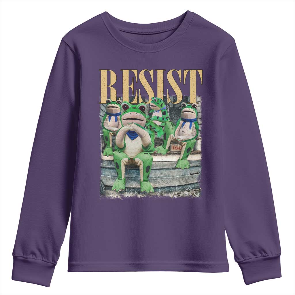 Portland Frog Resist Protest Youth Sweatshirt 80s Frogs Deportation Resistance - Wonder Print Shop