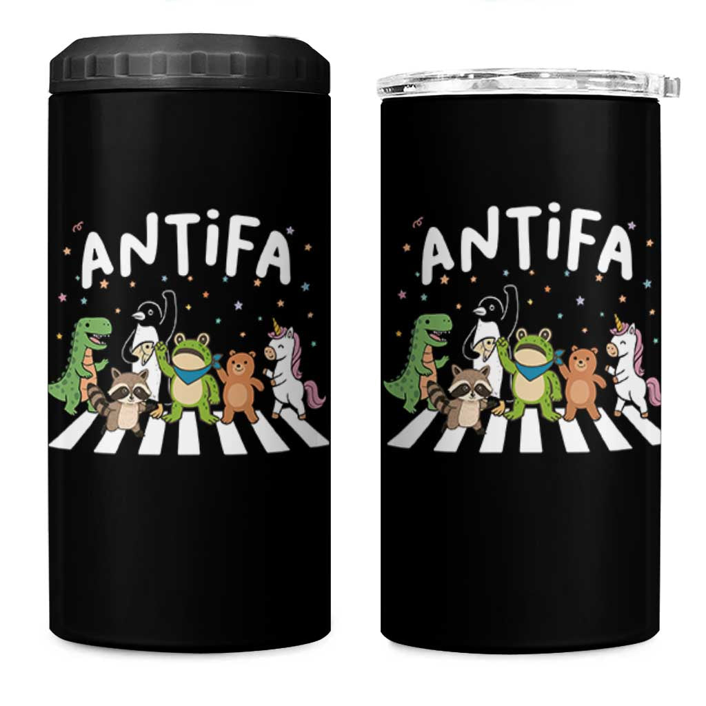 Resist Frog Protest 4 in 1 Can Cooler Tumbler Antifa Inflatable Costume Portland Frog Political Satire - Wonder Print Shop