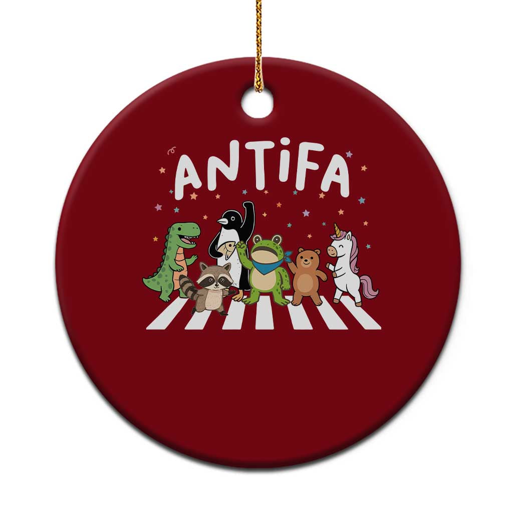 Resist Frog Protest Ceramic Ornament Antifa Inflatable Costume Portland Frog Political Satire - Wonder Print Shop