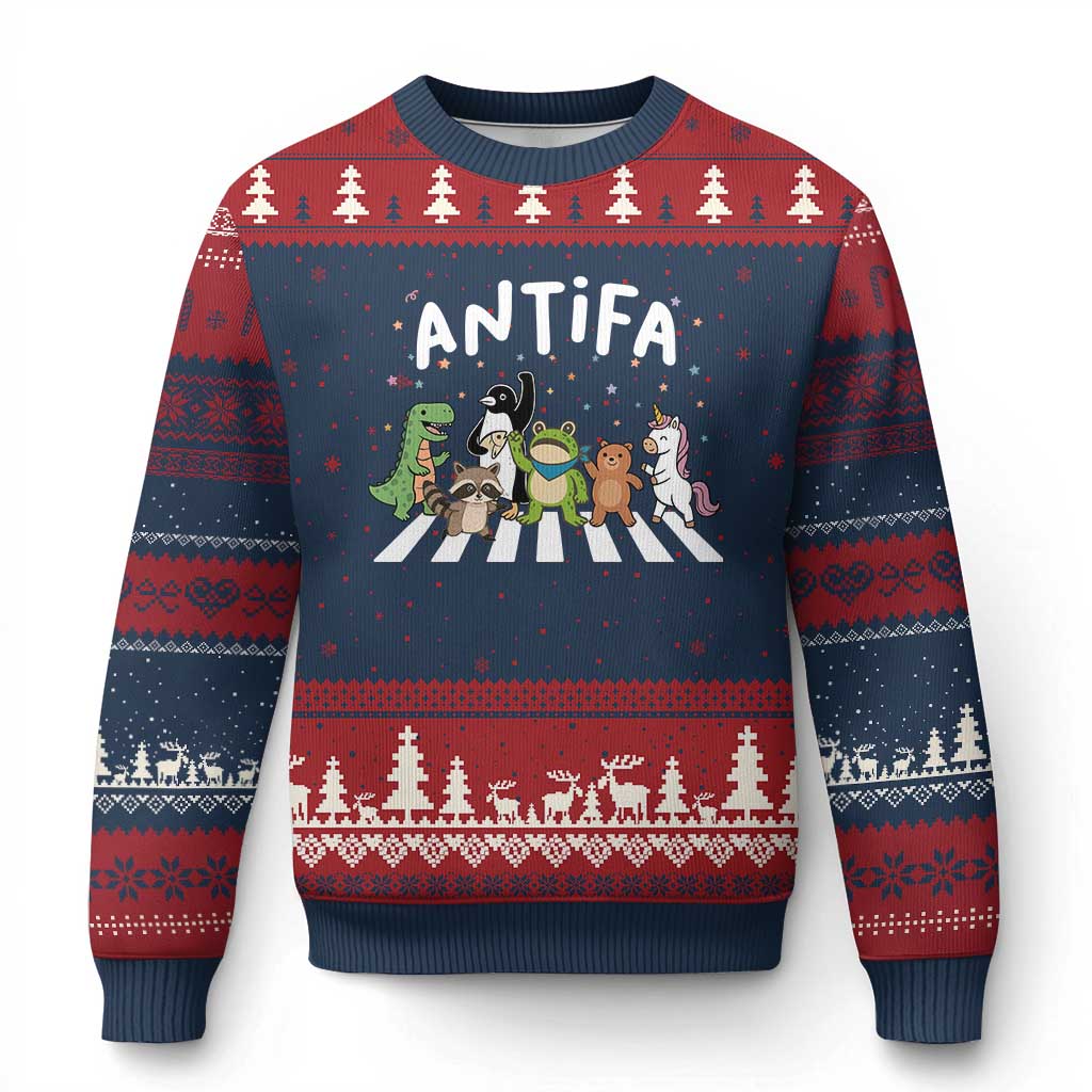 Resist Frog Protest Ugly Christmas Sweater Antifa Inflatable Costume Portland Frog Political Satire - Wonder Print Shop