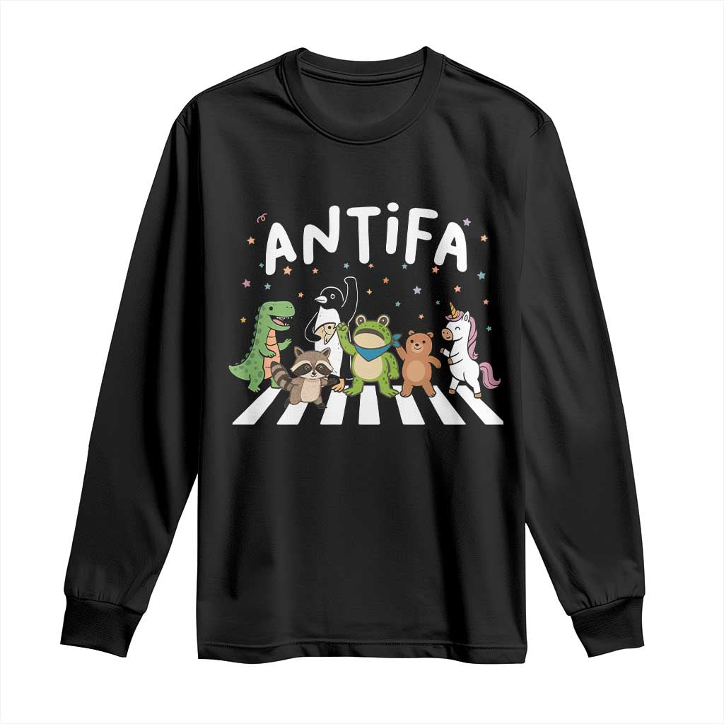 Resist Frog Protest Long Sleeve Shirt Antifa Inflatable Costume Portland Frog Political Satire - Wonder Print Shop