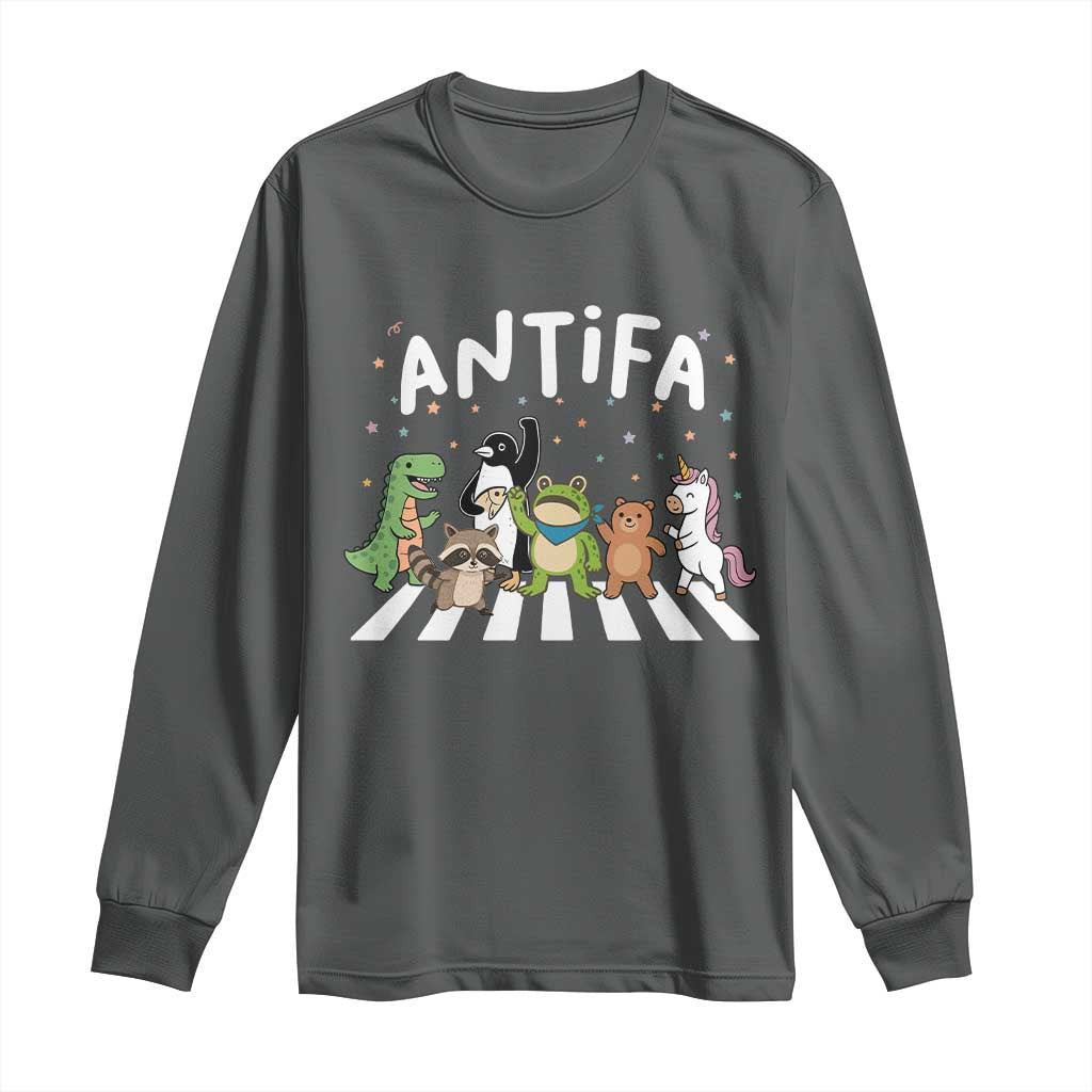 Resist Frog Protest Long Sleeve Shirt Antifa Inflatable Costume Portland Frog Political Satire - Wonder Print Shop