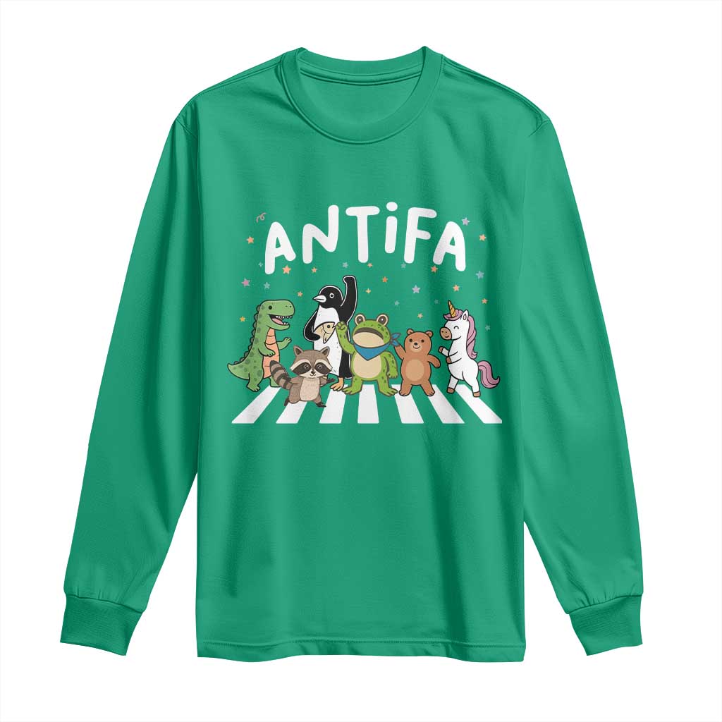 Resist Frog Protest Long Sleeve Shirt Antifa Inflatable Costume Portland Frog Political Satire - Wonder Print Shop