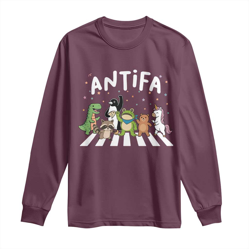 Resist Frog Protest Long Sleeve Shirt Antifa Inflatable Costume Portland Frog Political Satire - Wonder Print Shop