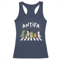Resist Frog Protest Racerback Tank Top Antifa Inflatable Costume Portland Frog Political Satire - Wonder Print Shop