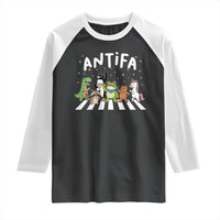 Resist Frog Protest Raglan Shirt Antifa Inflatable Costume Portland Frog Political Satire - Wonder Print Shop