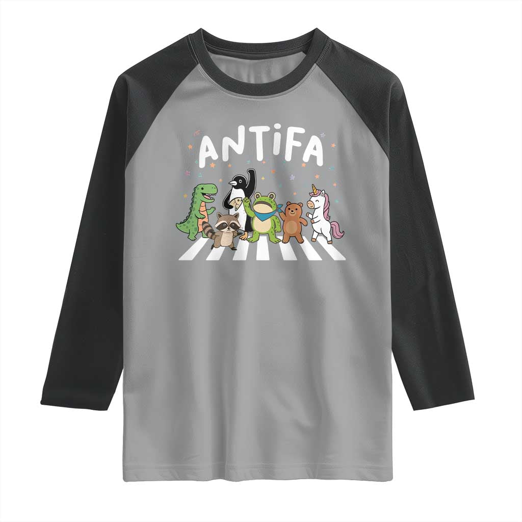 Resist Frog Protest Raglan Shirt Antifa Inflatable Costume Portland Frog Political Satire - Wonder Print Shop