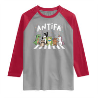 Resist Frog Protest Raglan Shirt Antifa Inflatable Costume Portland Frog Political Satire - Wonder Print Shop
