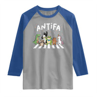 Resist Frog Protest Raglan Shirt Antifa Inflatable Costume Portland Frog Political Satire - Wonder Print Shop