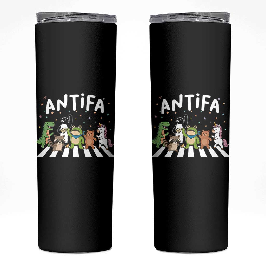 Resist Frog Protest Skinny Tumbler Antifa Inflatable Costume Portland Frog Political Satire - Wonder Print Shop