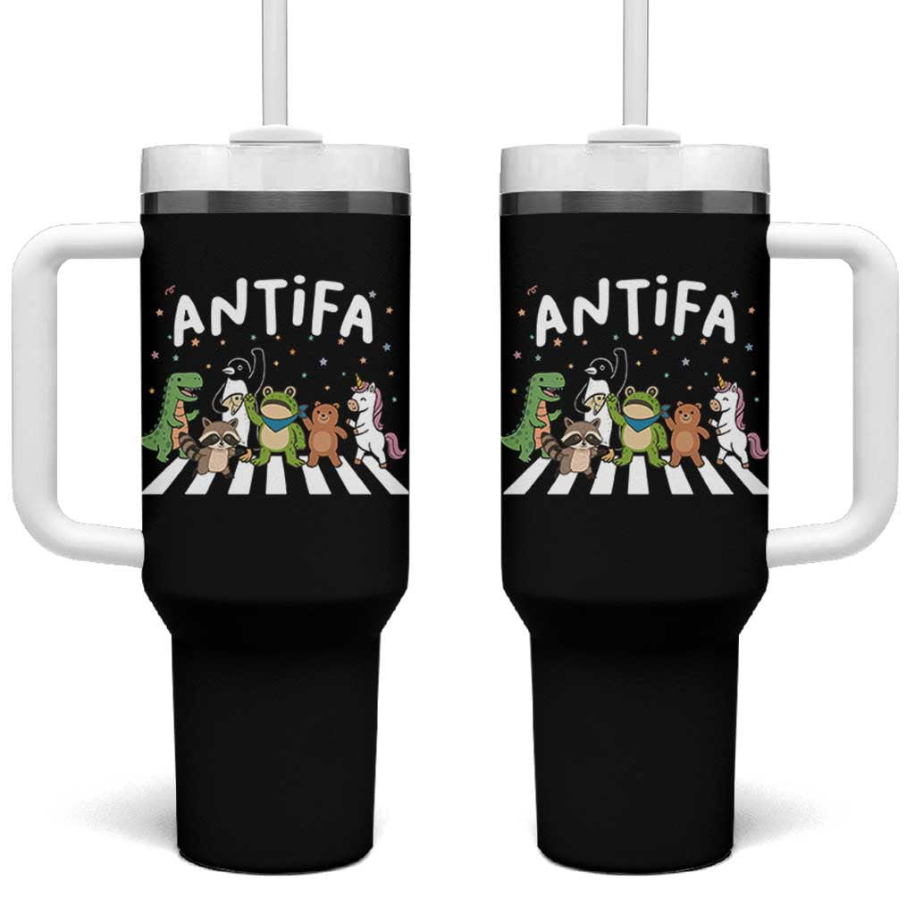 Resist Frog Protest Tumbler With Handle Antifa Inflatable Costume Portland Frog Political Satire - Wonder Print Shop