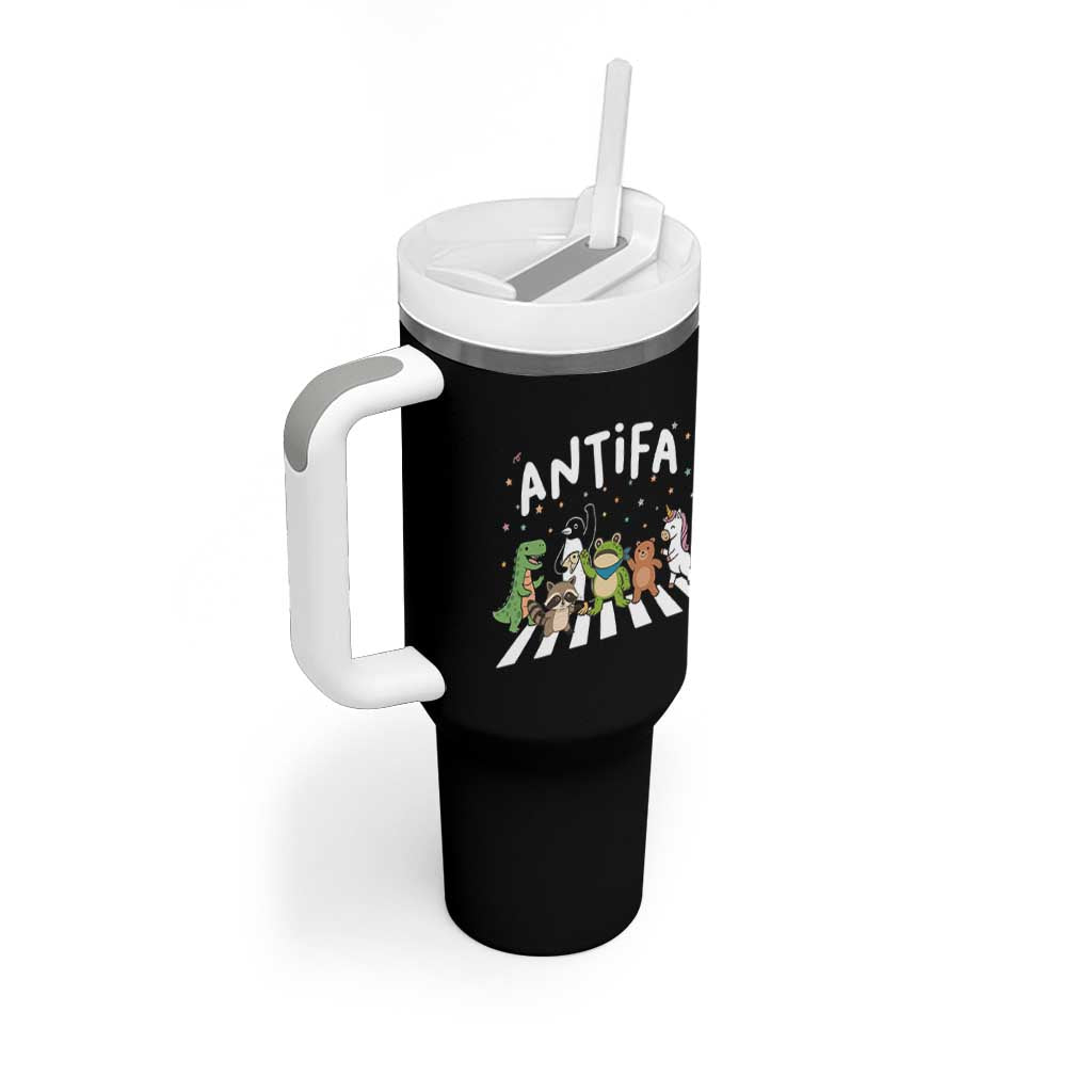 Resist Frog Protest Tumbler With Handle Antifa Inflatable Costume Portland Frog Political Satire - Wonder Print Shop
