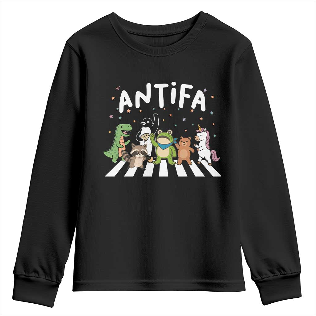 Resist Frog Protest Youth Sweatshirt Antifa Inflatable Costume Portland Frog Political Satire - Wonder Print Shop