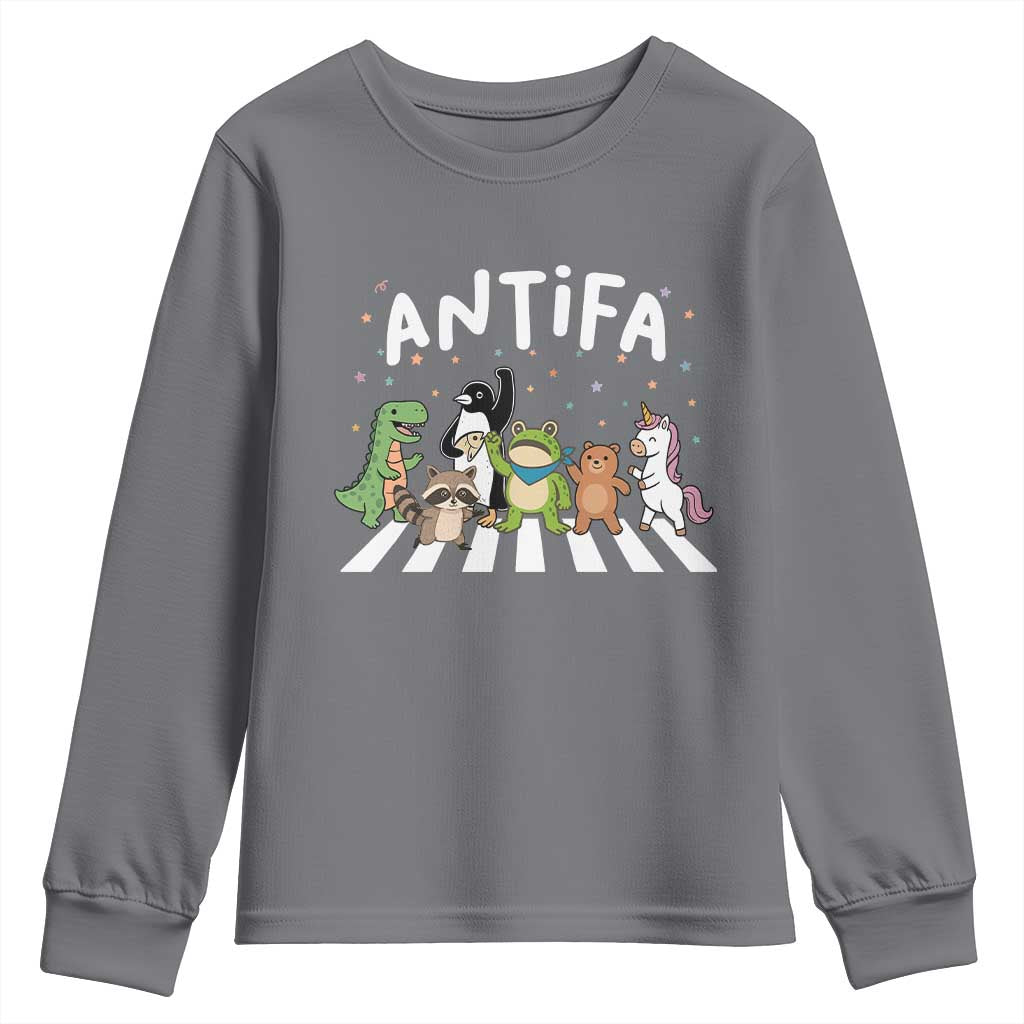 Resist Frog Protest Youth Sweatshirt Antifa Inflatable Costume Portland Frog Political Satire - Wonder Print Shop