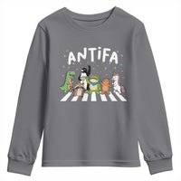 Resist Frog Protest Youth Sweatshirt Antifa Inflatable Costume Portland Frog Political Satire - Wonder Print Shop