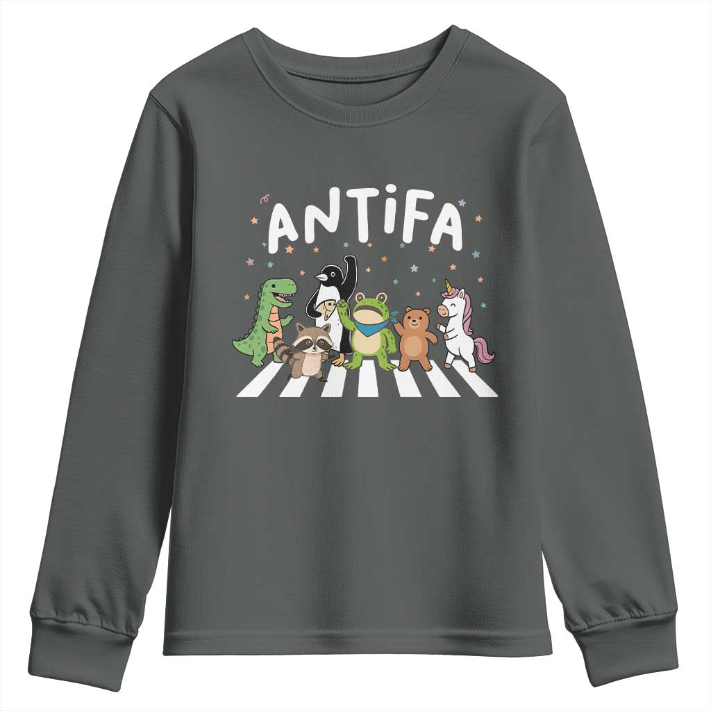 Resist Frog Protest Youth Sweatshirt Antifa Inflatable Costume Portland Frog Political Satire - Wonder Print Shop