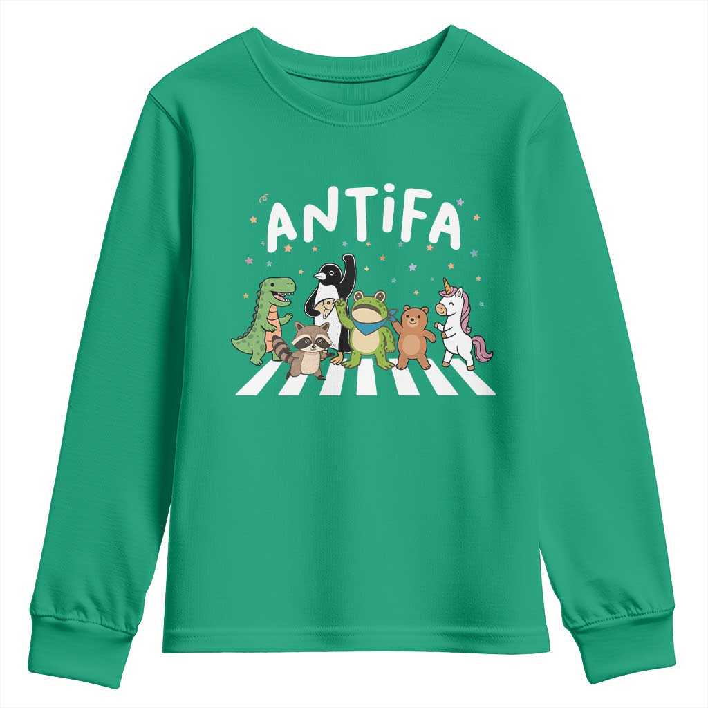 Resist Frog Protest Youth Sweatshirt Antifa Inflatable Costume Portland Frog Political Satire - Wonder Print Shop