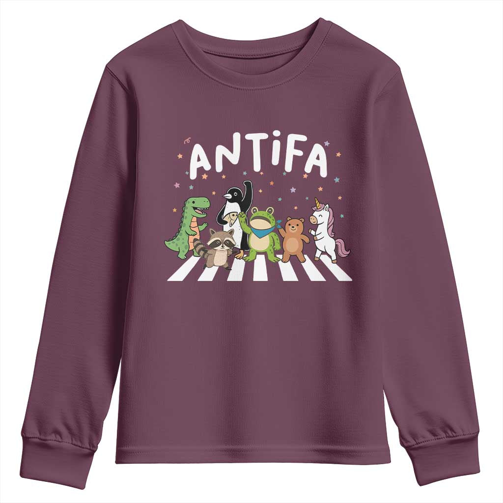 Resist Frog Protest Youth Sweatshirt Antifa Inflatable Costume Portland Frog Political Satire - Wonder Print Shop