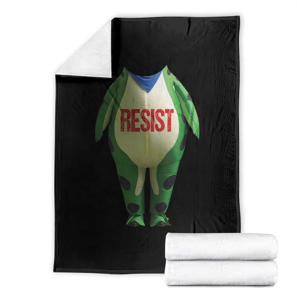 Portland Frog Throw Blanket Funny Political Costume Protest Resist - Wonder Print Shop