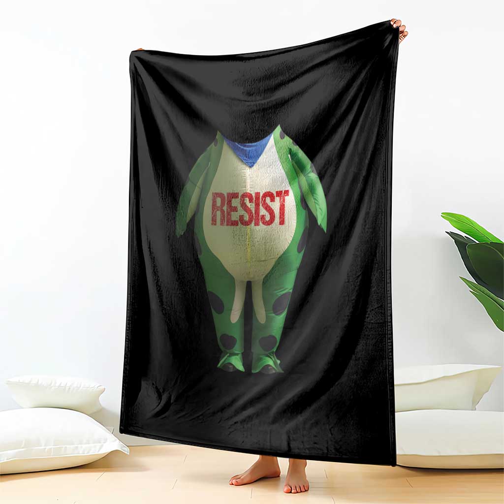 Portland Frog Throw Blanket Funny Political Costume Protest Resist - Wonder Print Shop