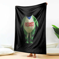 Portland Frog Throw Blanket Funny Political Costume Protest Resist - Wonder Print Shop