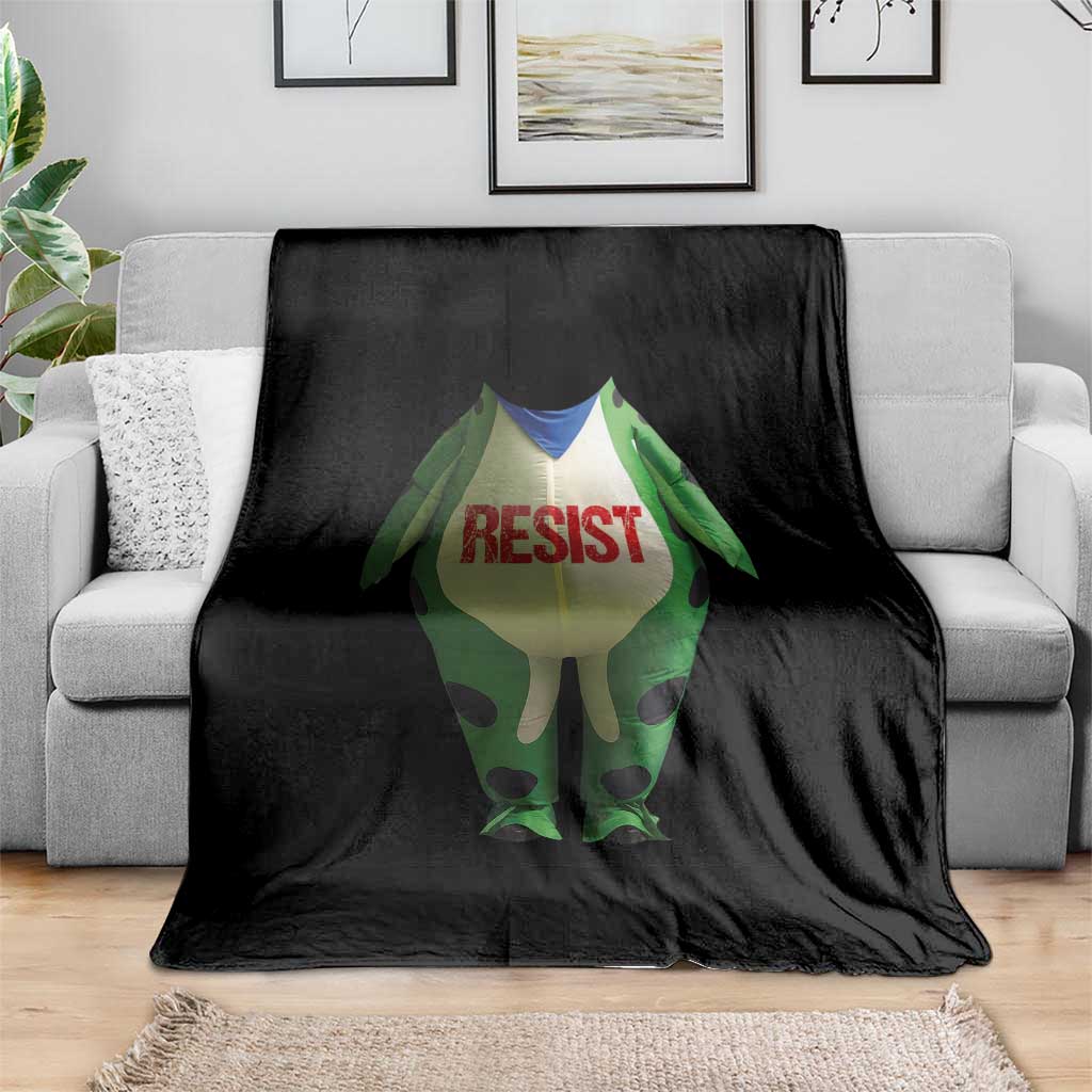 Portland Frog Throw Blanket Funny Political Costume Protest Resist - Wonder Print Shop