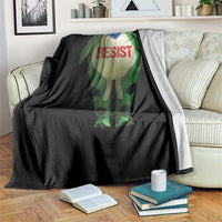 Portland Frog Throw Blanket Funny Political Costume Protest Resist - Wonder Print Shop