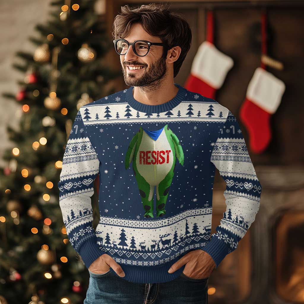 Portland Frog Ugly Christmas Sweater Funny Political Costume Protest Resist - Wonder Print Shop
