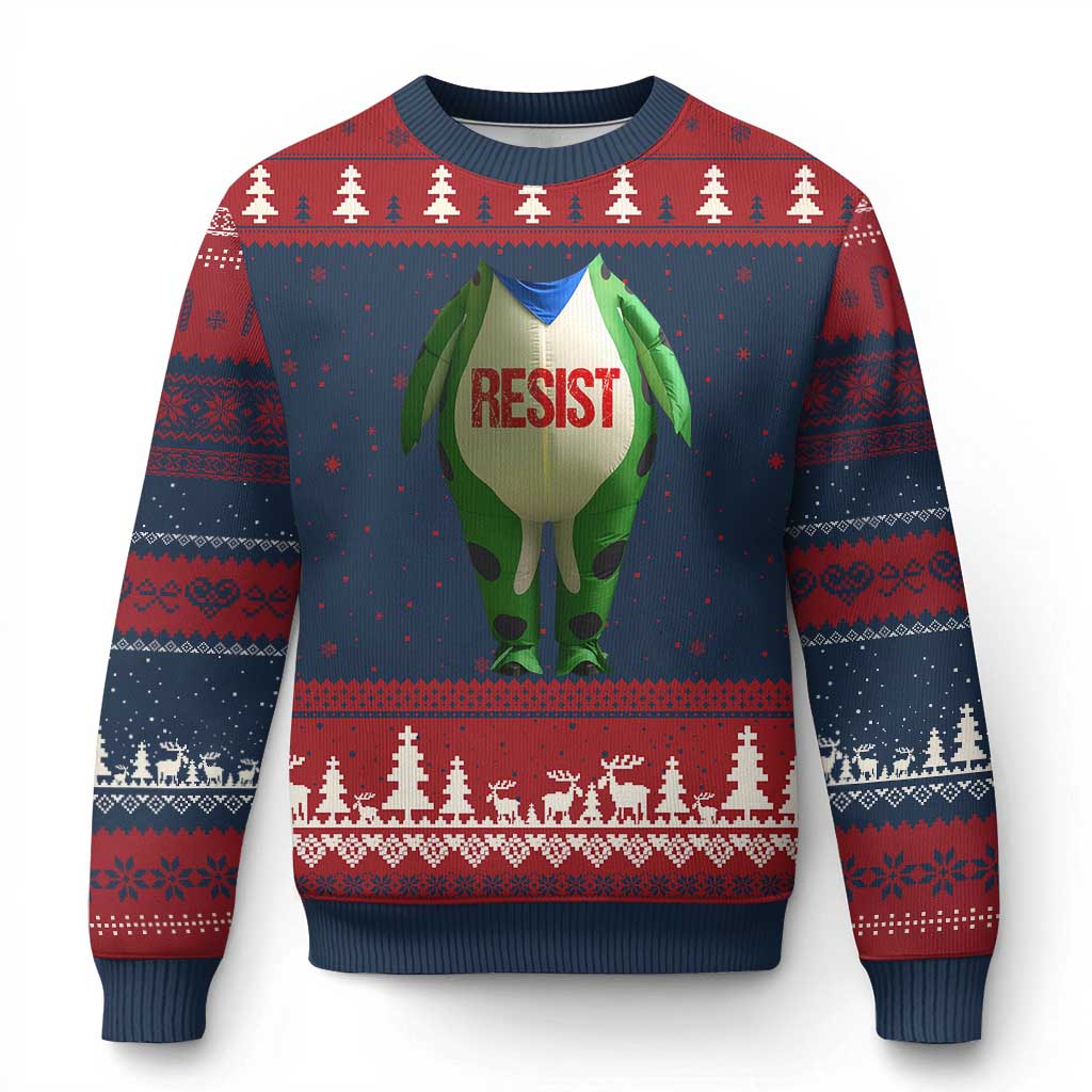 Portland Frog Ugly Christmas Sweater Funny Political Costume Protest Resist - Wonder Print Shop